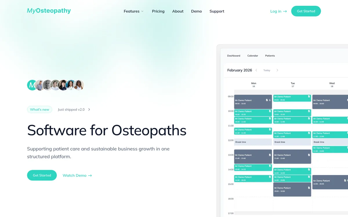 MyOsteopathy clinic software